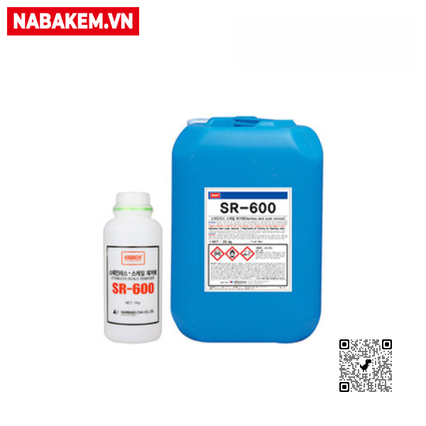 Hóa chất tẩy rửa bề mặt thép không gỉ SR-600 Nabakem Vietnam Hóa chất tẩy rửa bề mặt thép không gỉ Nabakem SR-600